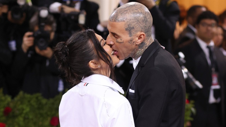 Kourtney Kardashian kissing Travis Barker