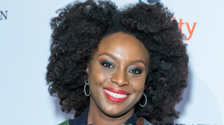 Chimamanda Ngozi Adichie smiling at an event