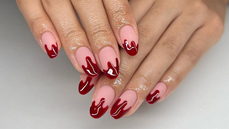 Blood tipped nails