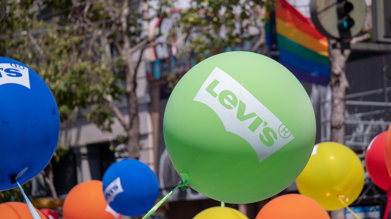 Levi's balloons at Pride parade 