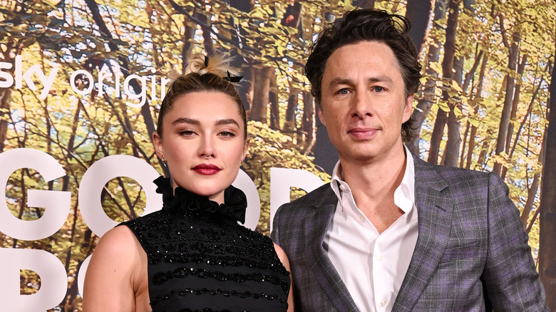 Florence Pugh and Zach Braff on the red carpet