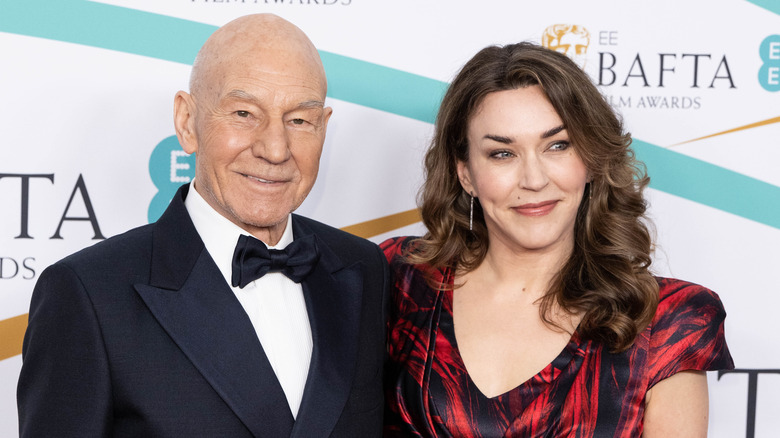 Patrick Stewart posing with Sunny Ozell