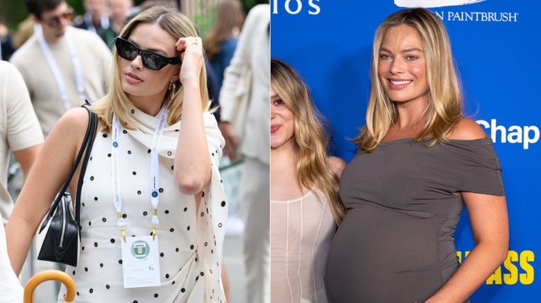 Margot Robbie while pregnant