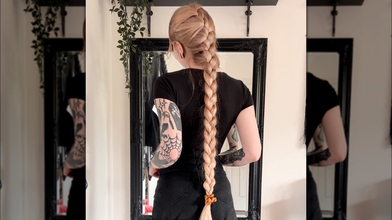 Woman with a French braid