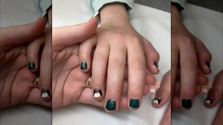 Penguin manicure