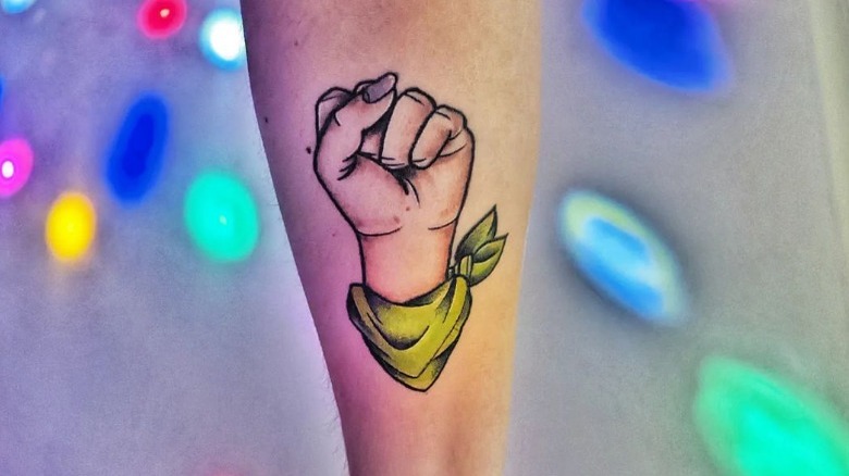 A power fist tattoo