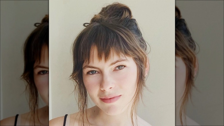 Woman with bangs