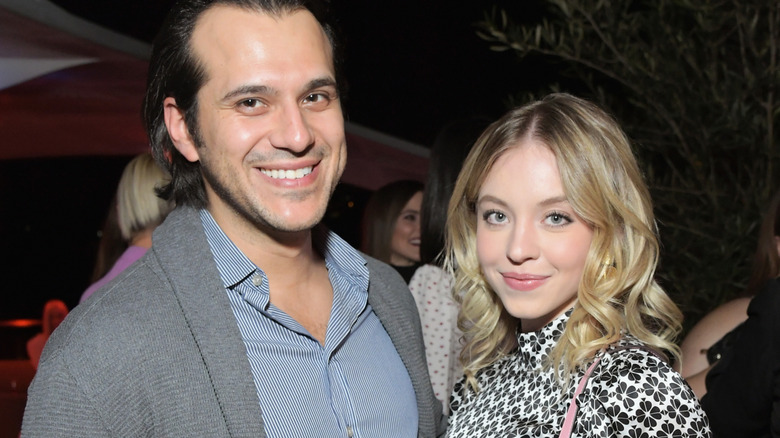 Sydney Sweeney and Jonathan Davino at a party