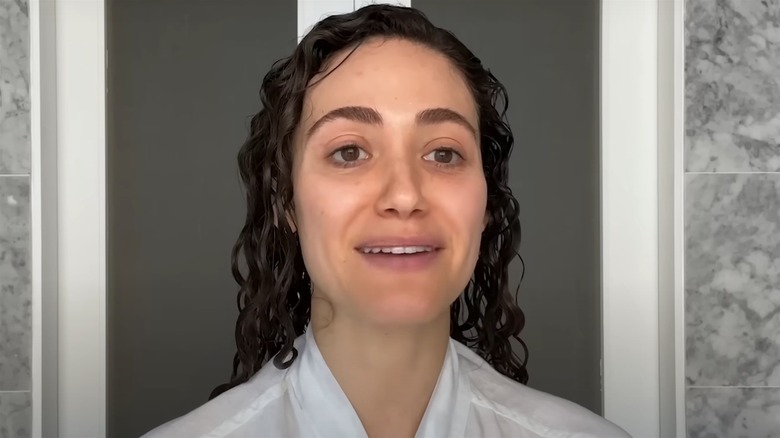 Emmy Rossum with wet hair