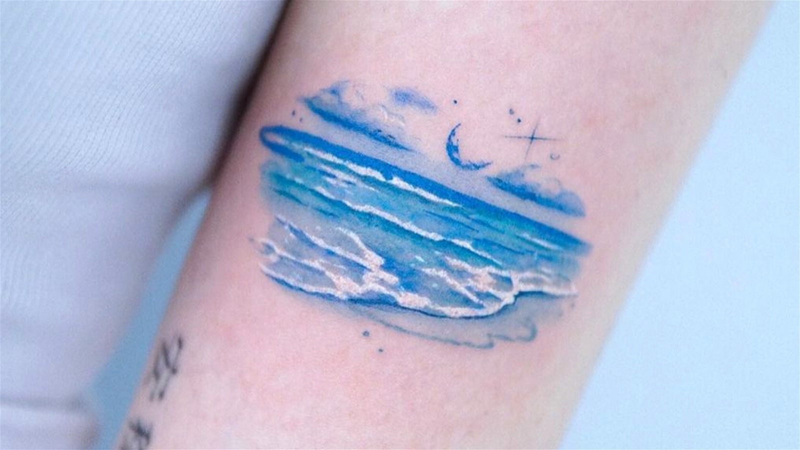 blue tattoos