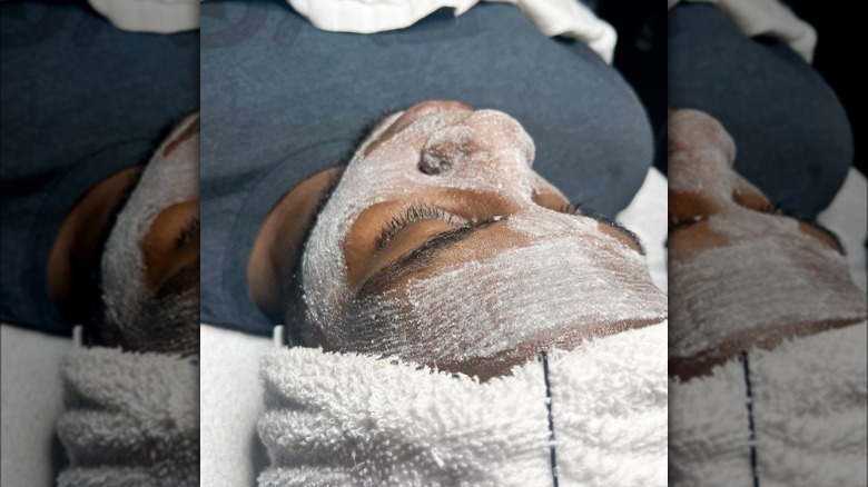 Person having Microdermabrasion treatment