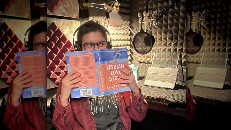 Amelia Possanza with book