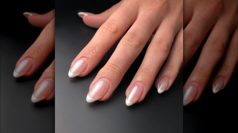 Chrome French manicure