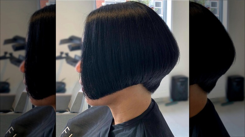 Woman with a graduated bob