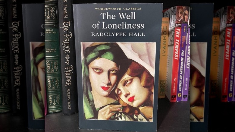 "The Well of Loneliness" book on display