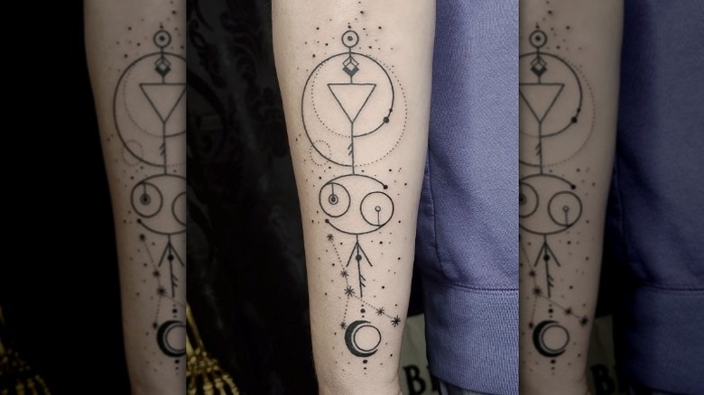 Geometric Cancer tattoo