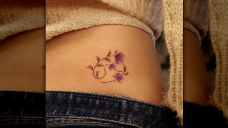 Cancer floral tattoo
