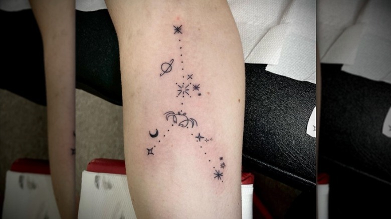 Cancer constellation tattoo