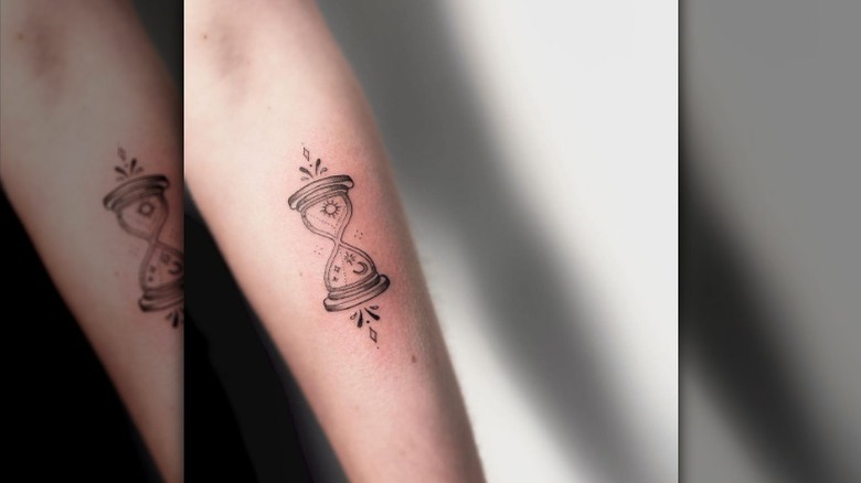 Cancer hourglass tattoo