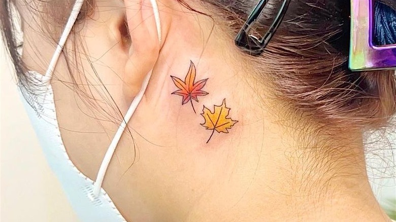 Autumn leaves tattoo