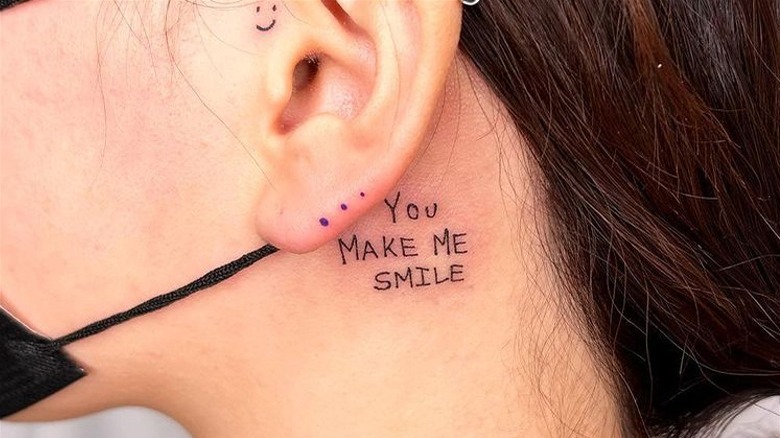You make me smile tattoo