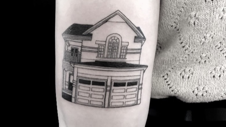 Tattoo of a house