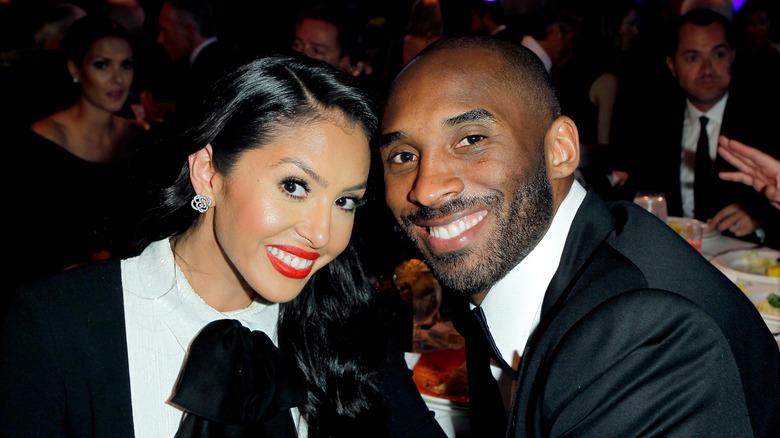 Vanessa Bryant and late husband Kobe Bryant pose for a photo at gala event