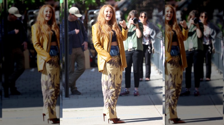 Blake Lively filming It Ends With Us