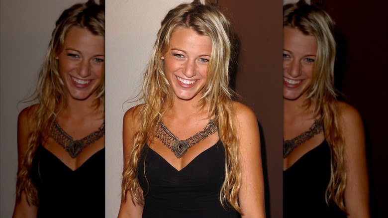 Blake Lively wearing hair extensions