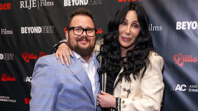 Cher and son Chaz Bono on the red carpet