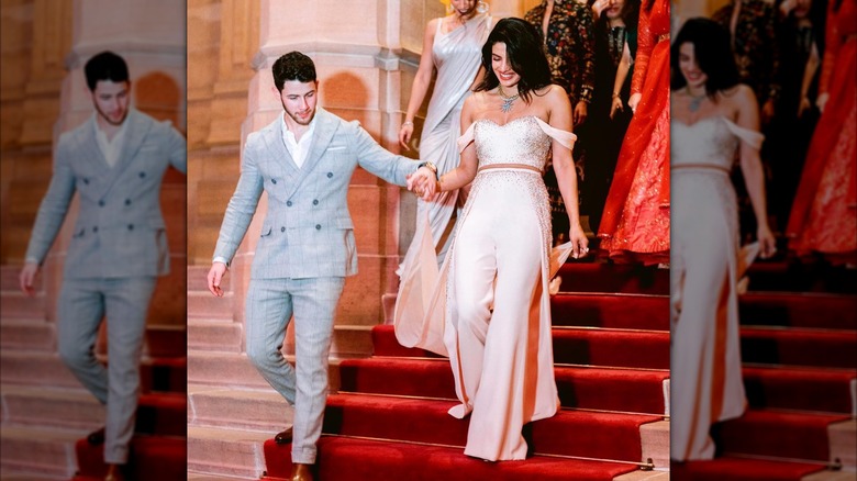 Nick Jonas and Priyanka Chopra at their wedding celebrations