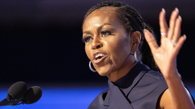 Michelle Obama at the DNC in august 2024