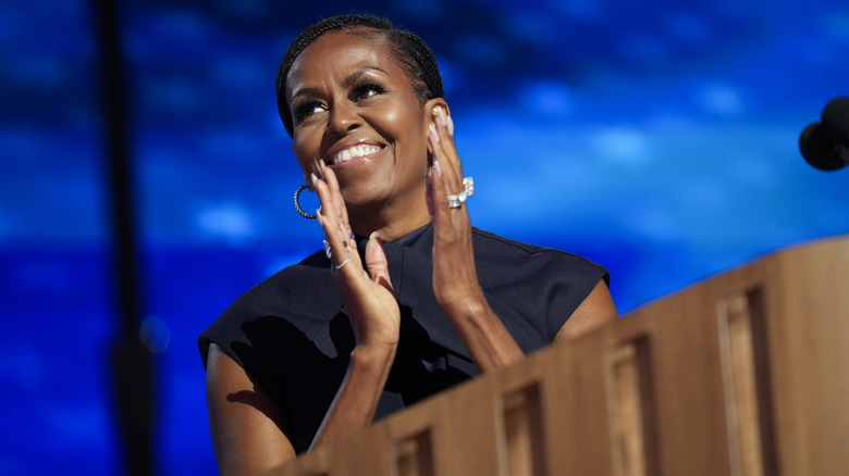 Michelle Obama at the DNC in august 2024