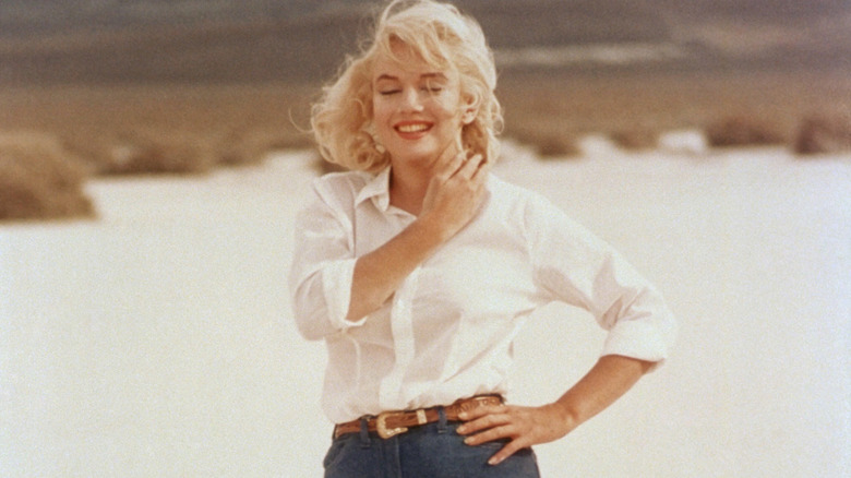 Marilyn Monroe on the set of The Misfits