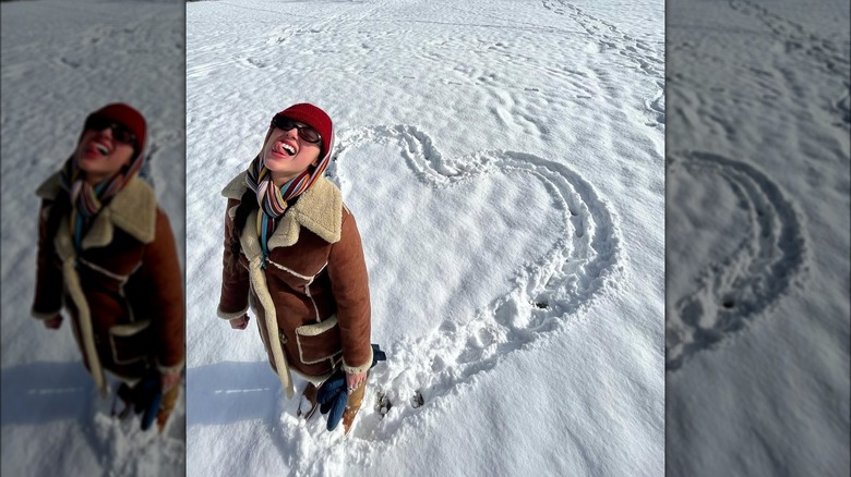 Olivia Rodrigo in the snow