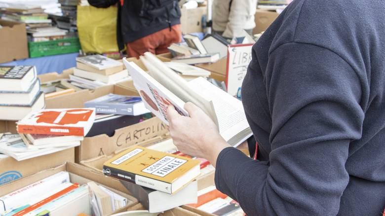 Woman holding book