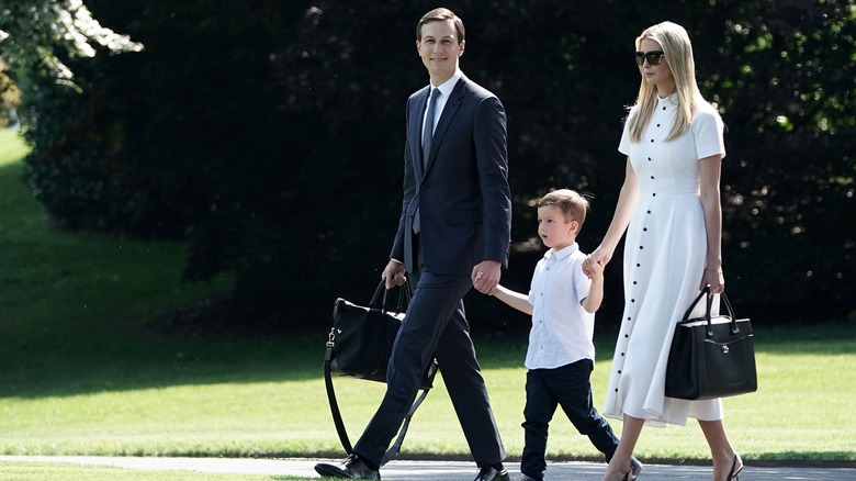 Ivanka Trump with her husband and son