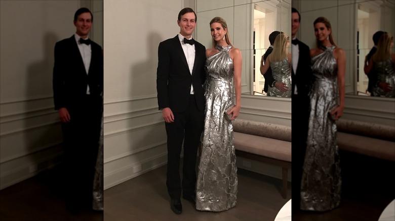 Jared Kushner posing with Ivanka Trump