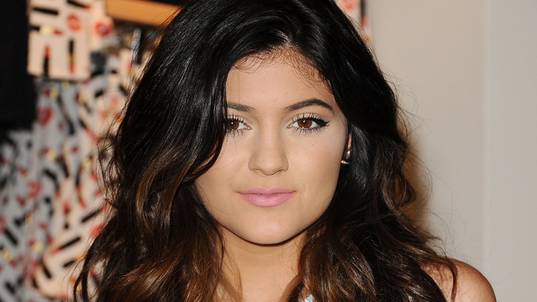 Kylie Jenner wearing pale pink lipstick