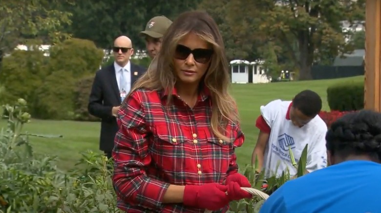 Melania Trump in the White House Garden