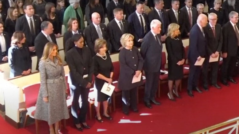 Guests at a funeral