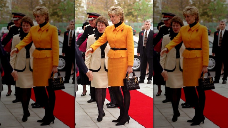 Princess Diana carrying her Lady Dior bag