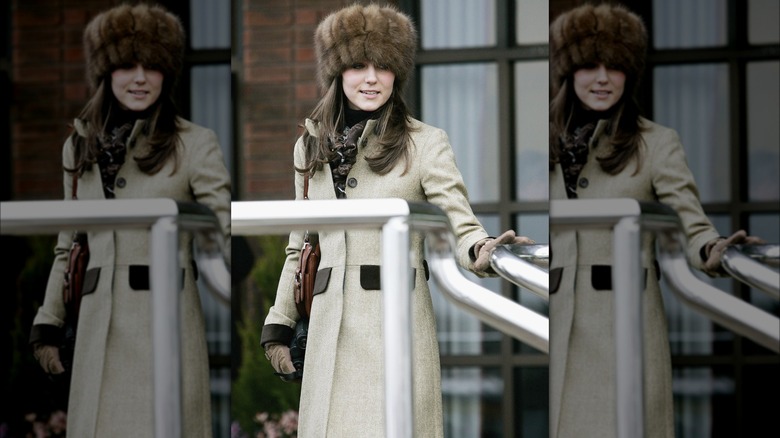 Kate Middleton in a large furry hat