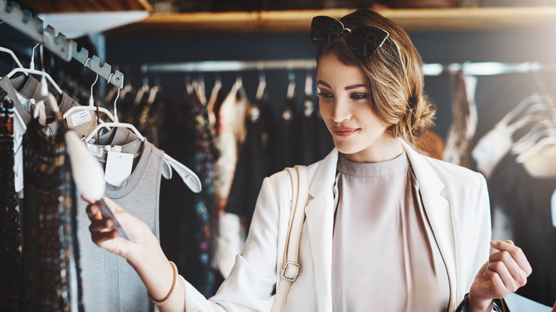 woman shopping at a boutique