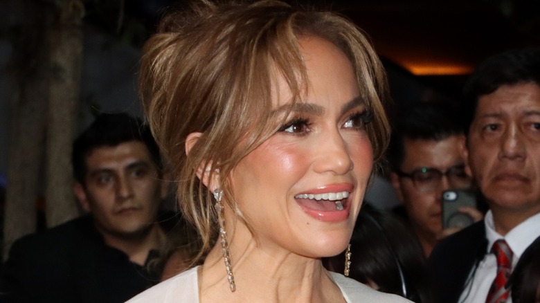 Jennifer Lopez smiling