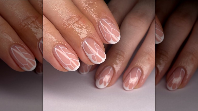 White butterfly wing nails
