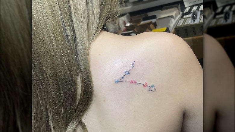 Pisces space constellation tattoo