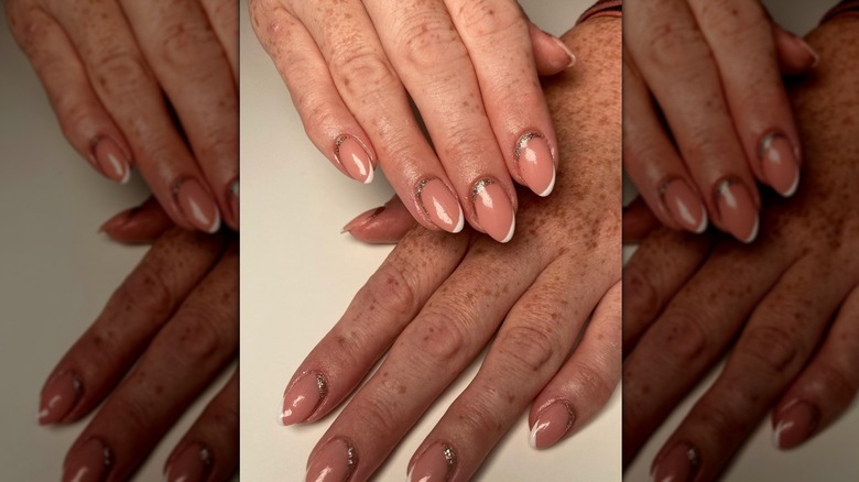 Reverse French manicure