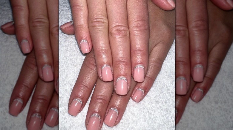 Reverse French manicure