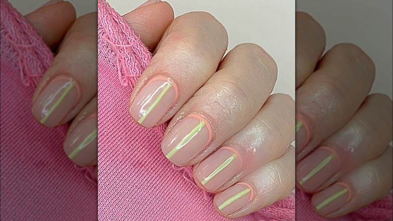 Reverse French manicure